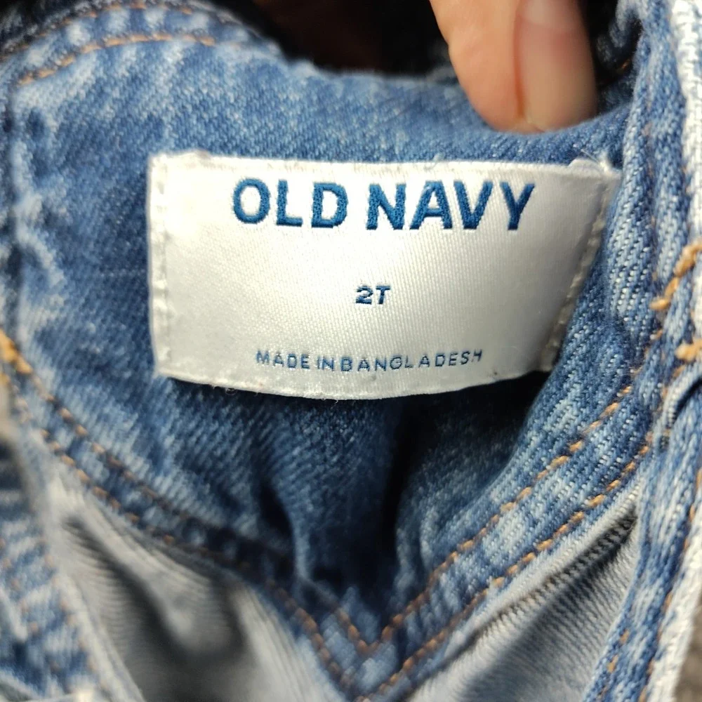 Old Navy Denim Bib Overalls Size 2T Baby Blue Cotton